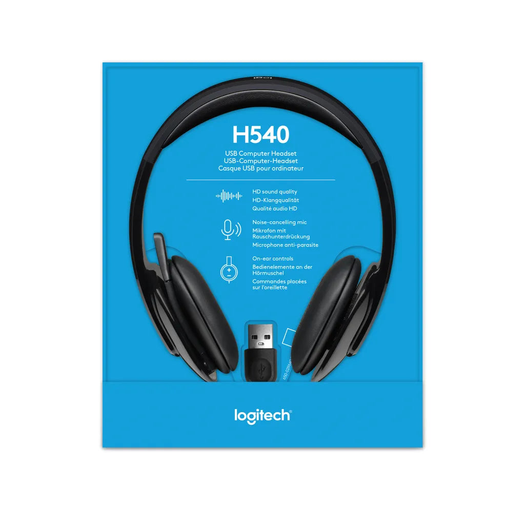 LOGITECH H540 USB HEADSET - BLACK