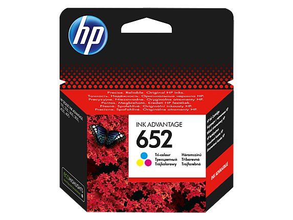 FULL SET - HP 652 Black and Tri-colour cartridges