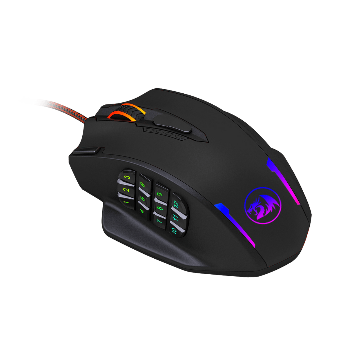 REDRAGON IMPACT 12400DPI MMO Gaming Mouse – Black