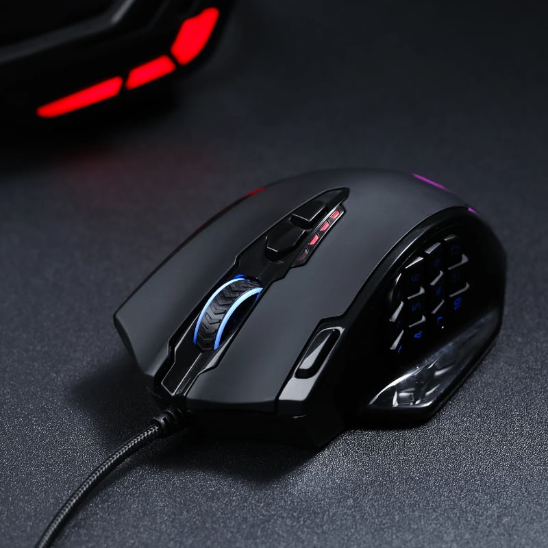 REDRAGON IMPACT 12400DPI MMO Gaming Mouse – Black