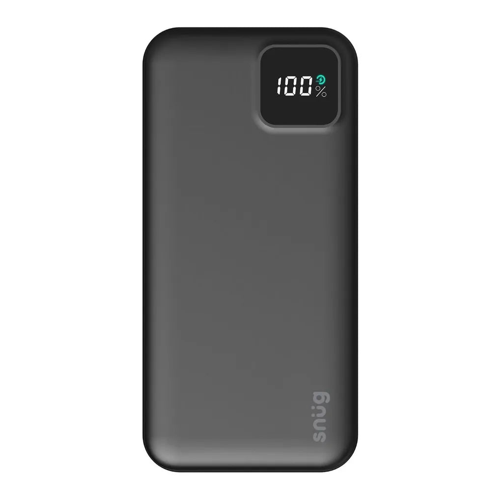 SNUG SQUARE DIGITAL PD POWERBANK - 10000MAH - BLACK