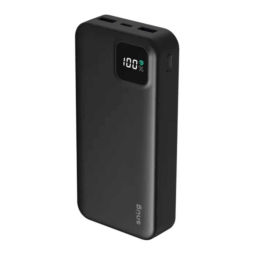 SNUG SQUARE DIGITAL PD POWERBANK - 20000MAH - BLACK