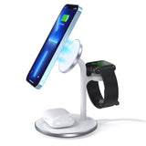 CHOETECH T585-F 3-IN-1 WIRELESS CHARGER QI2 15W - WHITE